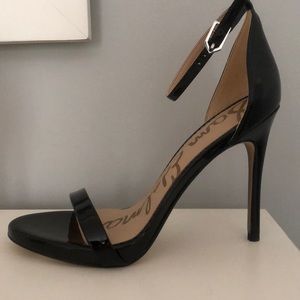 Sam Edelman Ariella Ankle Strap Stiletto Heels, Black, Size 7.5 (EUR 37.5)